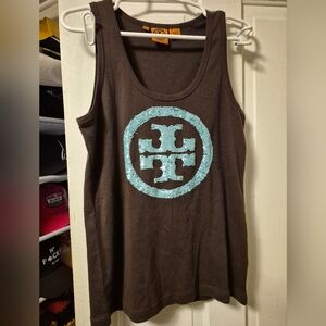Tory Burch Tank Top Women's XL Textured 3D Sleeveless